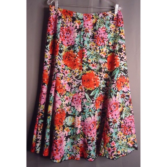 Judith Hart Collection Maxi Line Aline Skirt Multicolored Floral Print Size 12 - Picture 2 of 7